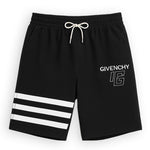 Load image into Gallery viewer, BLACK GIVENCHY PRINT 3 QUARTER SHORTS FOR MENS

