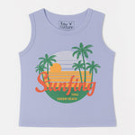 Load image into Gallery viewer, BLUE SURFING &amp; TREES PRINT SANDO FOR BOYS
