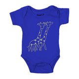 ROYAL BLUE "GIRAFFE" PRINTED ROMPER FOR SUMMERS