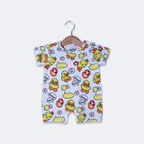LIGHT YELLOW DUCK PRINT HALF BODY ROMPER