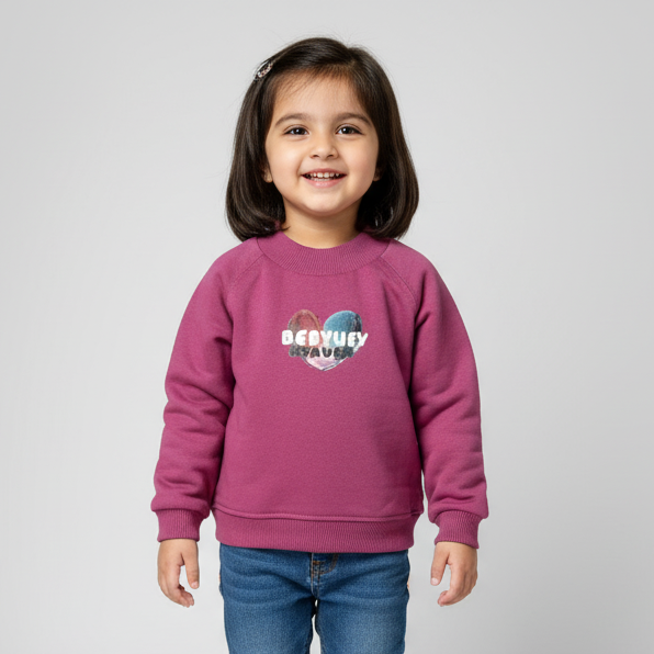Purple Heart Fleece Fabric Sweatshirt