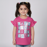 BLUSH PINK HAVE A NICE DAY PRINTED T-SHIRT TOP FOR GIRLS