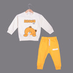 Load image into Gallery viewer, LIME &quot;BROWN BEAR&quot; PRINT TERRY FABRIC SUIT FOR WINTERS
