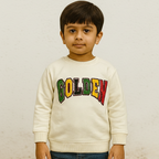 Cream Golden Terry Fabric Sweatshirt