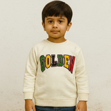 Cream Golden Terry Fabric Sweatshirt