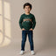 GREEN MANHATTAN ACADEMY EMBROIDERED SWEATSHIRT FOR BOYS
