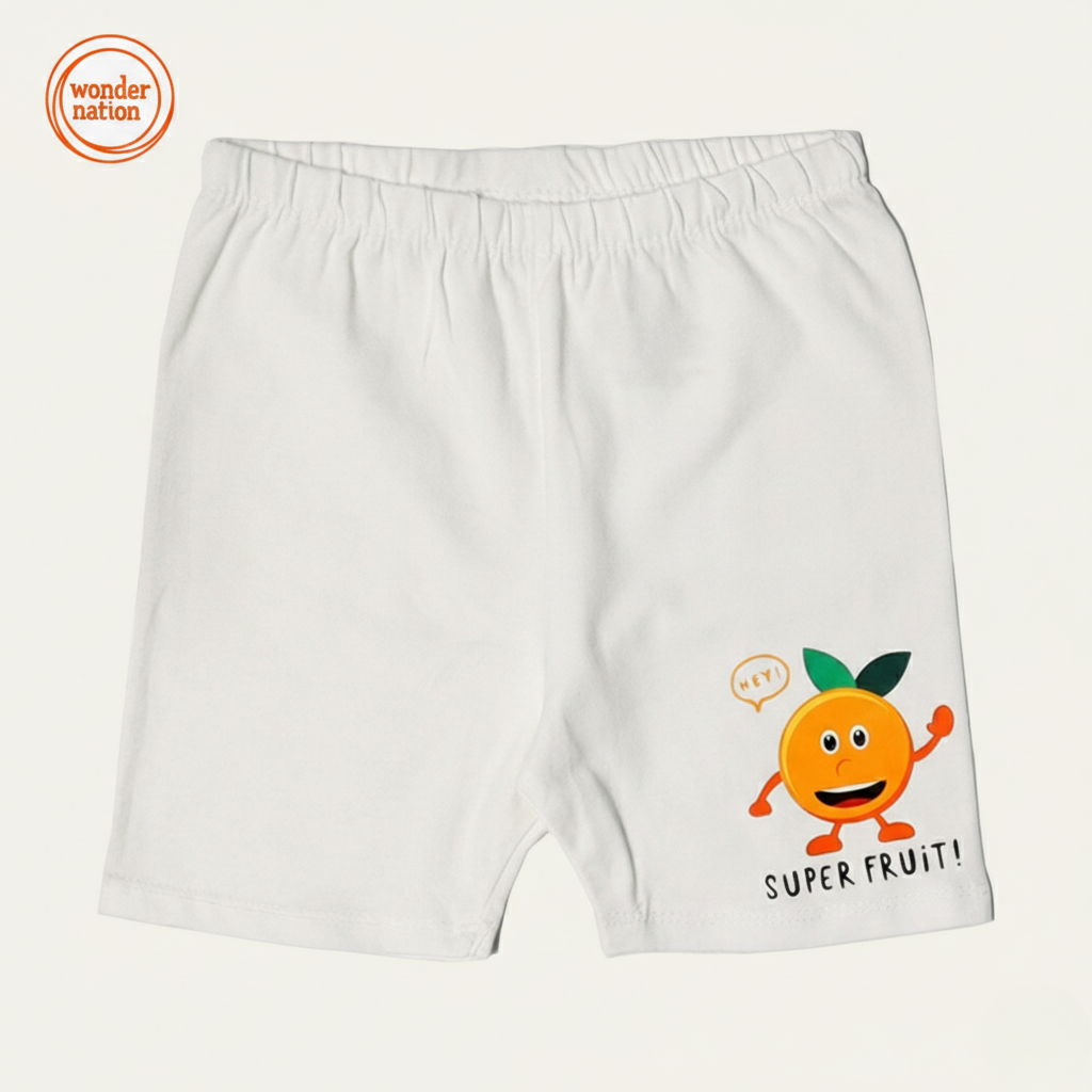 KIDS PLAY SHORT WHITE ORANGE - WONDER NATION
