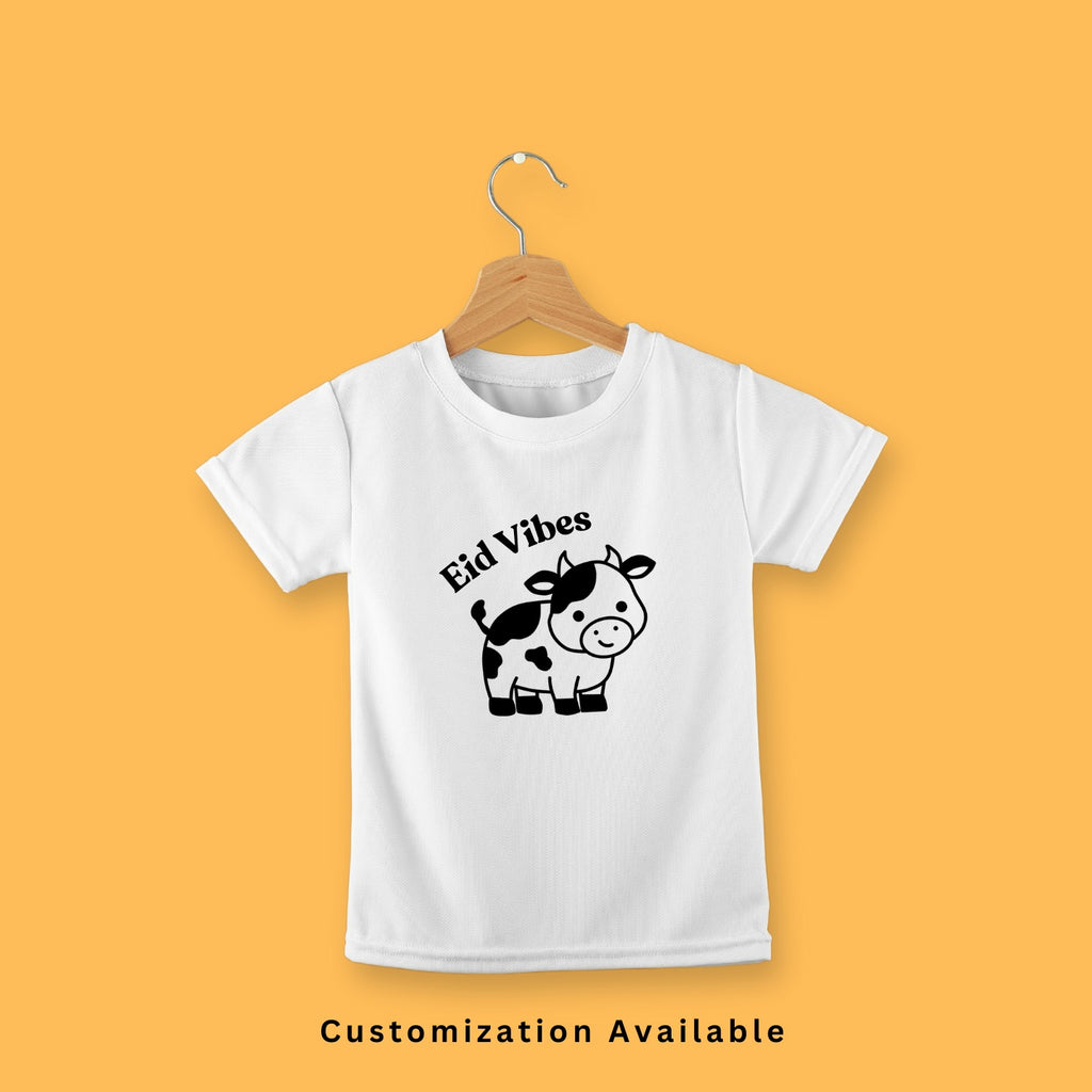 CUSTOMIZE BAKRA EID PRINT ON WHITE HALF SLEEVES T-SHIRT