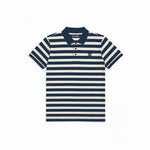 Load image into Gallery viewer, WHITE WITH GREY STRIPES POLO FOR MEN
