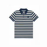 WHITE WITH GREY STRIPES POLO FOR MEN