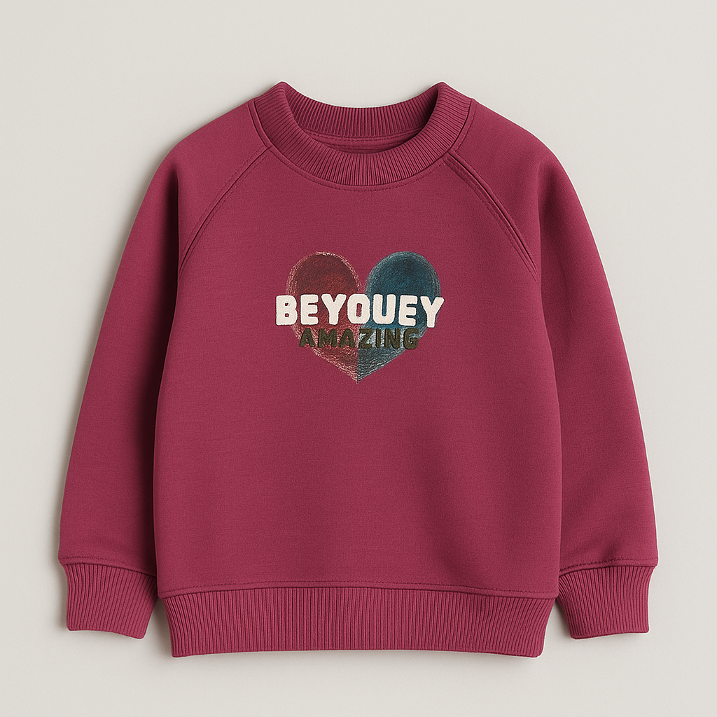 Purple Heart Fleece Fabric Sweatshirt