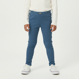 TEAL BLUE RIBBED FABRIC PLAIN BACK POCKET PAJAMA