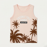 Pink Coconut Tree Print Sando For Summers