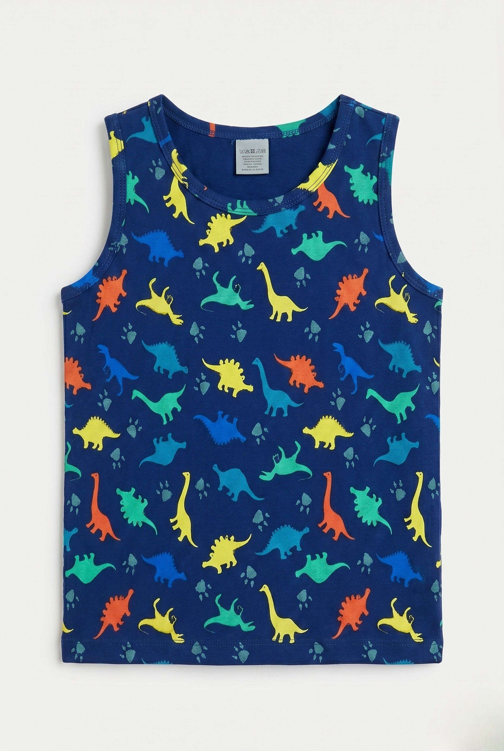 Blue Dino Print Sando For Summers