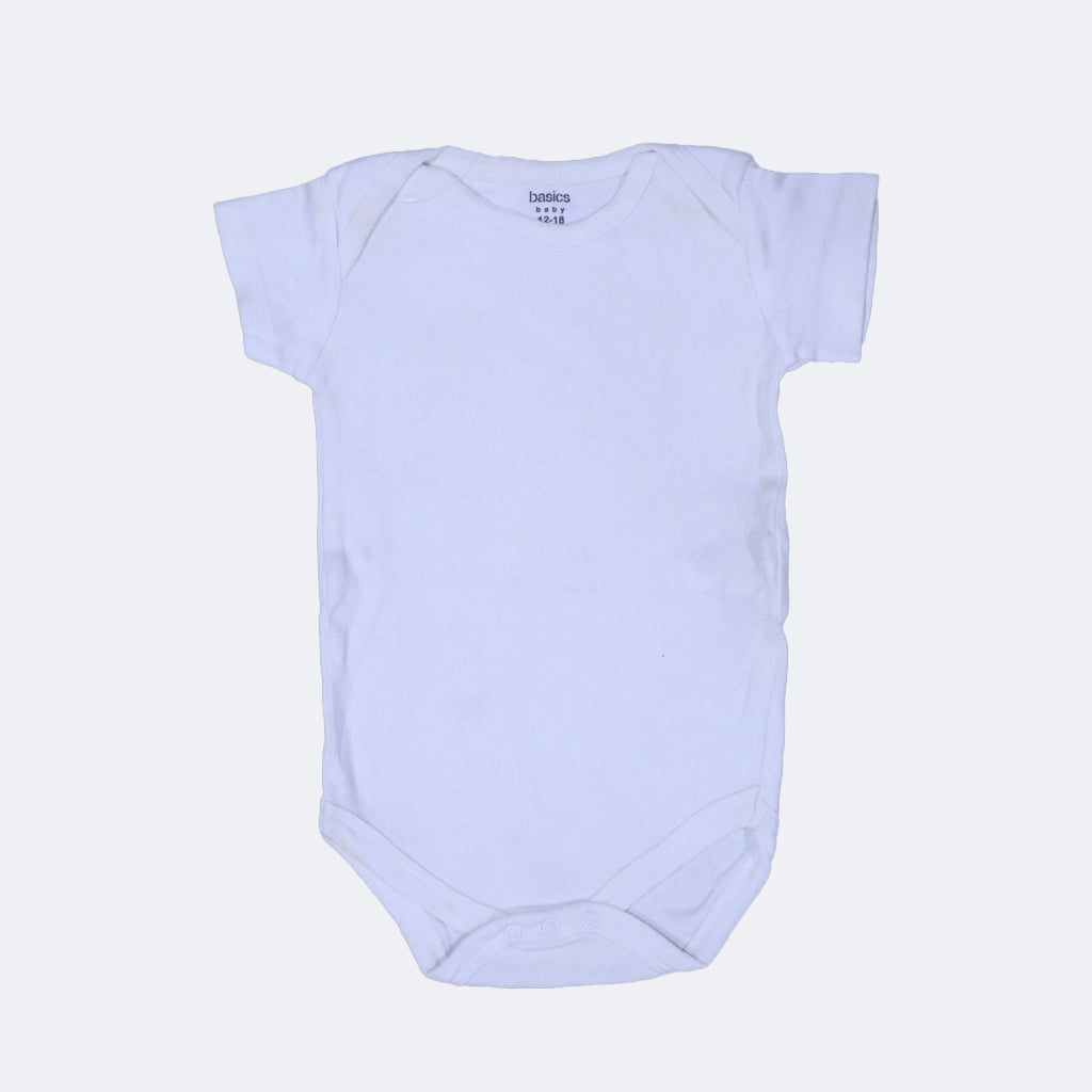 WHITE PLAIN BASIC ROMPER FOR SUMMERS