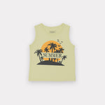 Load image into Gallery viewer, YELLOW SUMMER TREES PRINT SANDO FOR BOYS
