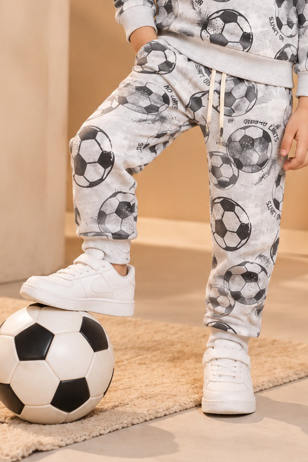 Grey Foot Ball Cozy Luxe Pajama