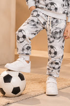 Grey Foot Ball Cozy Luxe Pajama