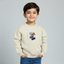 Cream Show Love Fleece Fabric Sweatshirt