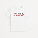 Load image into Gallery viewer, WHITE &quot;MOVING FORWARD&quot; PRINT T-SHIRT FOR MEN
