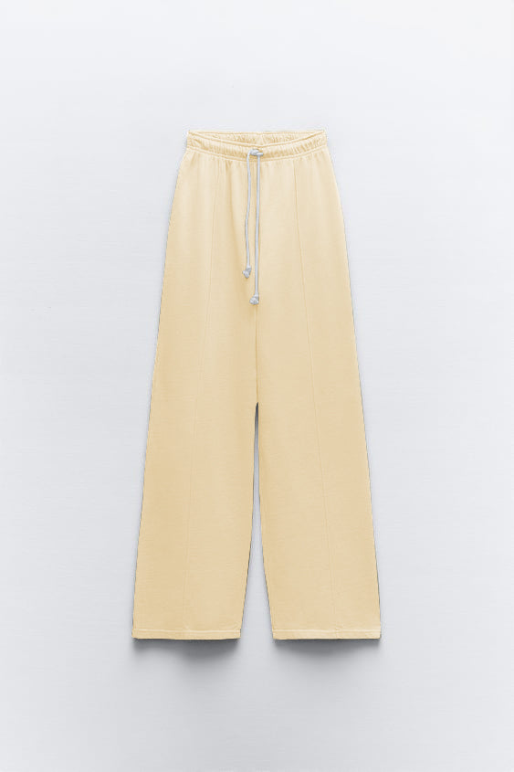 CREAM STRAIGHT FIT JOGGING TROUSER FOR WOMEN Secondary image