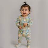 Blue Unicorn Print Romper For Winters
