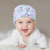 OFF WHITE LITTLE PRINCESS PRINTED WITH BOW TURBAN CAPS FOR GIRLS