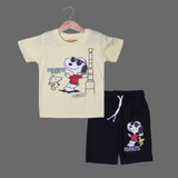 YELLOW WITH BLACK SHORTS PEANUTS SNOOPY BABA SUIT
