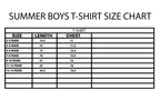 YELLOW "SUMMER VIBE" PRINT HALF SLEEVES T-SHIRT FOR BOYS