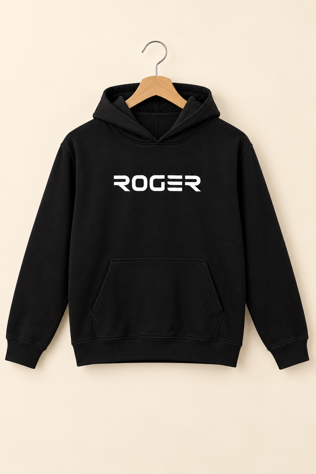 Black Roger Luxe Fleece Hoodie