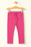 BLUSH PINK WITH KNOT RIBBED FABRIC PLAIN PAJAMA TROUSER