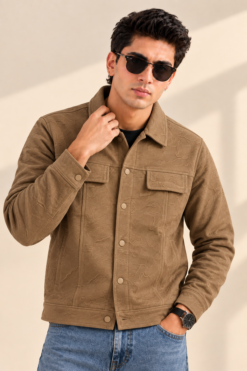 Brown Double Pocket Jacket