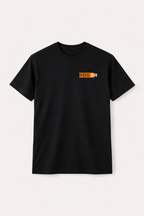 BLACK "ROGER" PRINT T-SHIRT FOR MEN