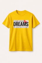 Yellow "Dreams" Print T-Shirt For Men