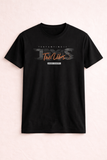 Black "TXS" Print T-Shirt For Men