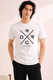 Cream "Roger" Print T-Shirt For Men
