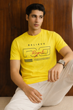 YELLOW "BELIEVE ROGER" PRINT T-SHIRT FOR MEN