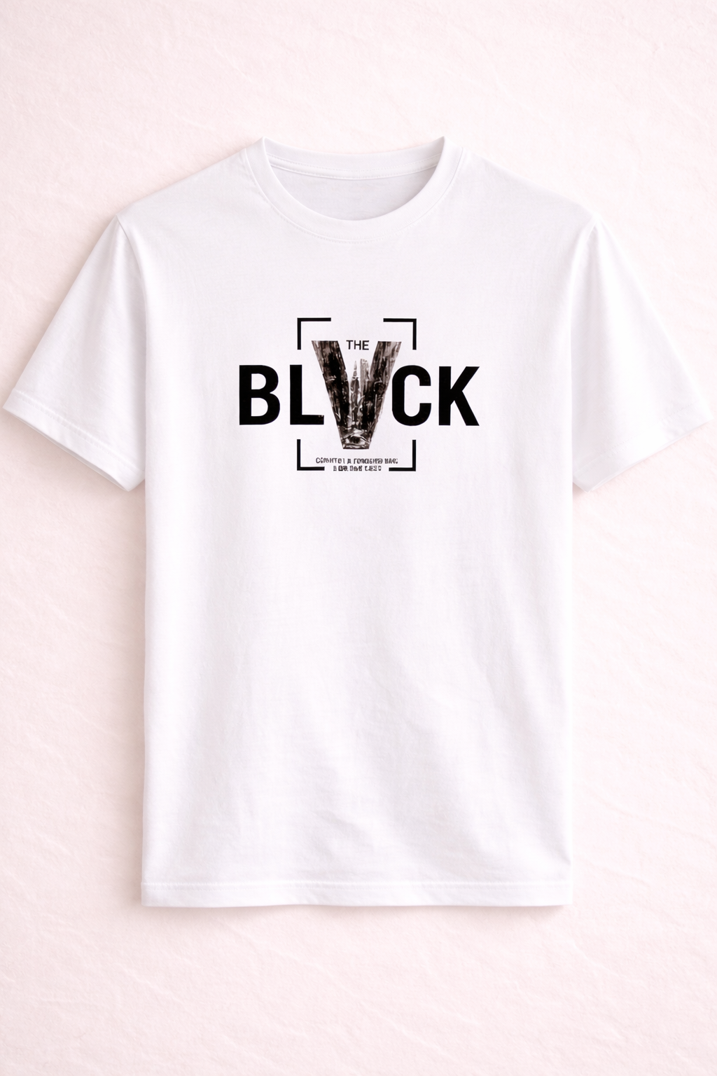 WHITE "BLACK" PRINT T-SHIRT FOR MEN Secondary image