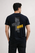 NAVY BLUE "KEEP ON GOING" PRINT T-SHIRT FOR MEN