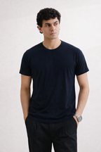 NAVY BLUE "KEEP ON GOING" PRINT T-SHIRT FOR MEN