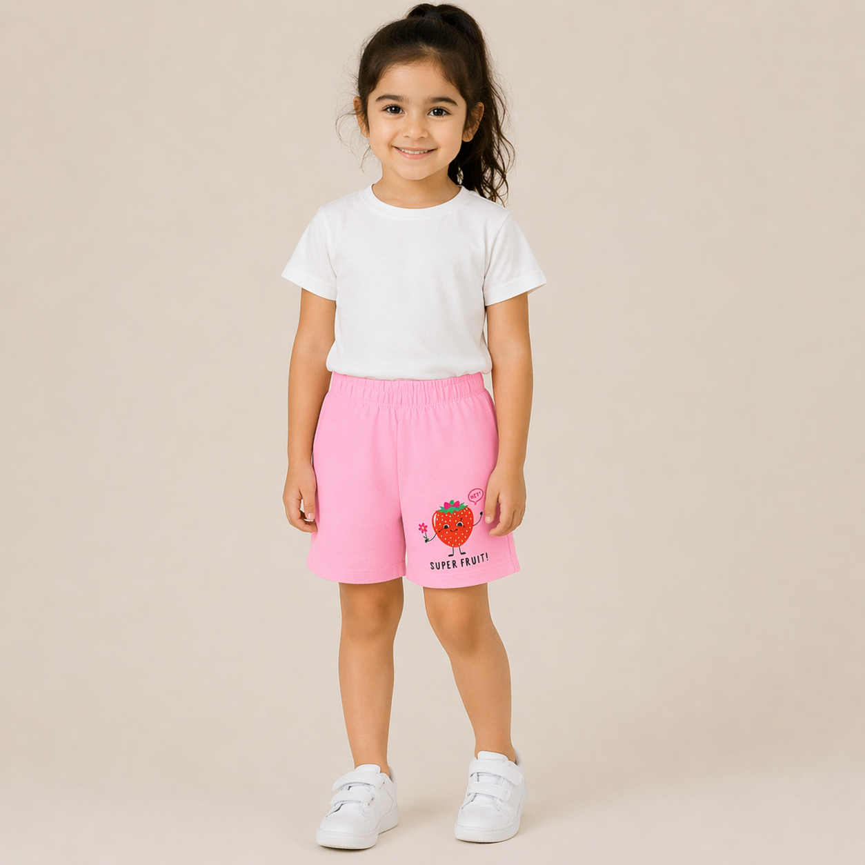 KIDS PLAY SHORT PINK STRAWBERRY - WONDER NATION Main image