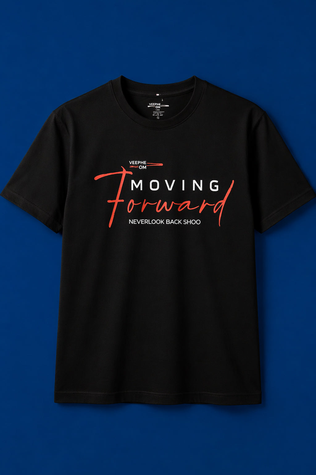 BLACK "MOVING FORWARD" PRINT T-SHIRT FOR MEN Secondary image