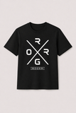 Black "ROGER" Print T-Shirt For Men