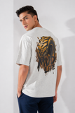 Ash Grey "Mud Life" Print T-Shirt For Men