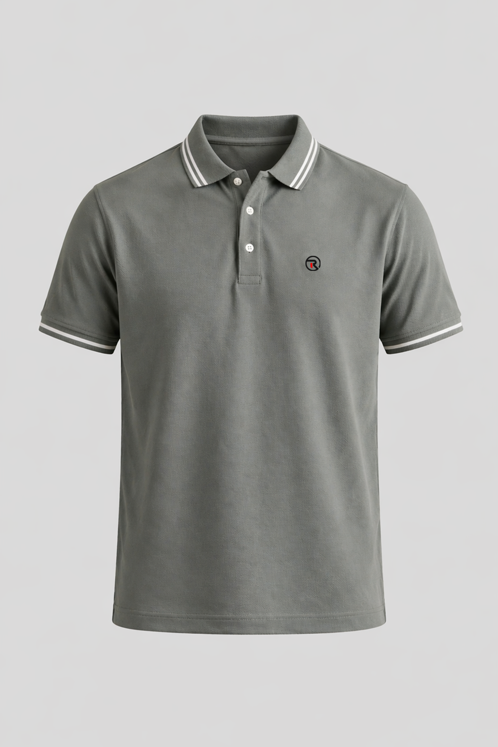 Grey PK Fabric Polo For Mens Secondary image