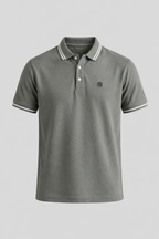 Grey PK Fabric Polo For Mens