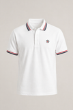White PK Fabric Polo For Mens