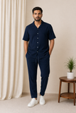 Navy Blue Trouser & Shirt Suit For Men