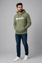 Bench Olive Green Hoodie For Mens