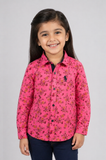 Pink Flowers Full Sleeves Casual Shirt